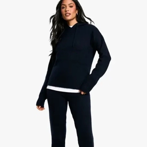 ชุดกีฬาแบรนด์ DUOLLB คุณภาพสูง แฟชั่นทันสมัย ลายปักอักษร พร้อมแถบข้างแบบริบบิ้น กางเกงวอร์มขายาว ชุดวอร์ม - Product Image 5