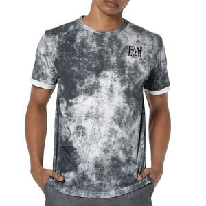 T-shirts à manches courtes pour hommes lavés à l'acide 100% T-shirts à manches courtes et à col rond en coton pour personnaliser le logo de votre propre marque - Product Image 1