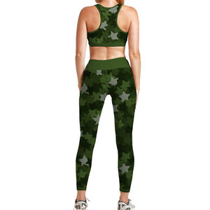 Conjunto Deportivo Personalizado con Sublimación de Diseño Hermoso, Conjunto de Yoga para Mujer, 2 Piezas, Conjuntos de Gimnasio y Fitness, Sujetador Deportivo, Leggings, Conjunto de Yoga - Product Image 6
