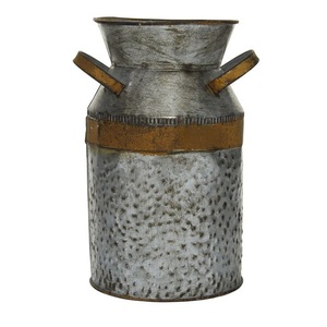 Hot Trending Farmhouse Rustic Flower Vase Vintage <b>Galvanized</b> Metal Milk Can Decorative for Home Decor Customizable Size - Product Image 4