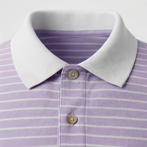 Chemise décontractée pour homme en piqué 100 % polyester bleu marine à manches courtes, respirante, infroissable, coupe classique, design tricoté uni - Product Image 4