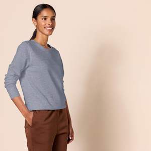 Sudaderas de Mujer High Street, 100% Algodón Felpa, Color Blanco Sólido, Ecológicas, Personalizables con Estampado en Relieve, Cuello Redondo, Manga Larga - Product Image 6