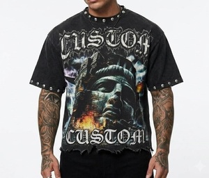 Crew Neck Half Sleeve Graphics Streetwear T-Shirt For Unisex Sportswear Outdoor Casual Jersey Cotton <b>White</b> Printed <b>Tees</b> Shirts - Product Image 4