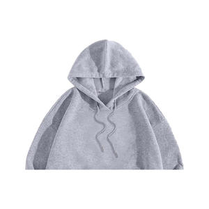 เสื้อฮู้ดดี้ผู้หญิงสำหรับฤดูหนาว ผ้าฝ้ายฟลีซ 100% เป็นมิตรกับสิ่งแวดล้อม ระบายอากาศได้ดี กันลม ปักลาย ฮู้ดดี้ขนาดใหญ่ โลโก้ด้านหน้าแบบเรียบง่าย รับผลิตแบบ OEM - Product Image 2