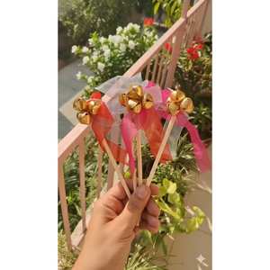 Elegantes varitas de sonajero Ghungroo para recuerdos de boda, ceremonia Phera, función Haldi y Mehndi, decoración de Mandap y Pooja, entrada de la novia - Product Image 1