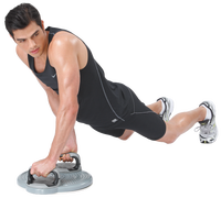 ALLWINWIN TWD21 Disque de torsion - Barre de push-up rotative détachable, planche d'exercice pour abdominaux