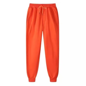 Custom Logo Men's Sports Gym Sweatpants with Wide Straight Leg Cotton Plain Blank Joggers for Spring Season Solid Pattern - Product Image 4