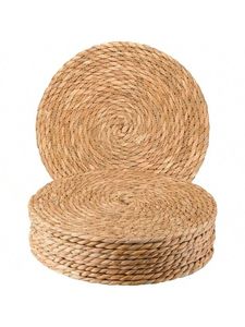 Handmade <b>Round</b> Natural Fiber Table <b>Mat</b> For Usage for Coaster of Dinning - Product Image 3