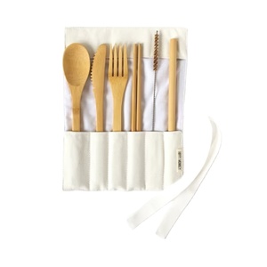Reusable Biodegradable Bamboo Cutlery Set/ Quality Bamboo Cutlery Set Reusable Cutlery Set Made in Vietnam - Product Image 1