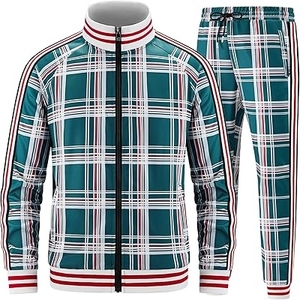 Ensemble de survêtement sport en molleton pour homme, 2 pièces, en coton, style streetwear, léger, couleur unie, le meilleur style - Product Image 1