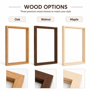 Solid Wood Photo <b>Frame</b> Wall Mounted & Tabletop Display Custom Size <b>Oak</b> Walnut Maple Wooden Picture <b>Frame</b> for Home Office Bedroom - Product Image 3