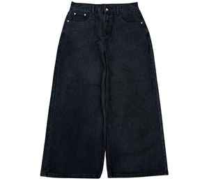 Custom <b>Men's</b> Winter Baggy Loose Oversized Wide Leg Floor Length Straight Denim <b>Jeans</b> Eco-Friendly Quick Dry Light Wash <b>Jeans</b> - Product Image 2
