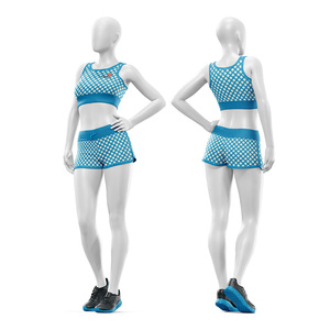 Vêtements de yoga pour filles en deux pièces, personnalisés, écologiques, légers, taille mi-haute, extensibles, respirants, extensibles dans les quatre sens, vente en gros - Product Image 1