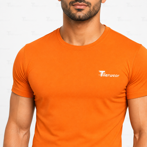 Chemises de compression à manches courtes pour hommes, tissu extensible, col rond, haut de sport respirant, écologique, séchage rapide - Product Image 5