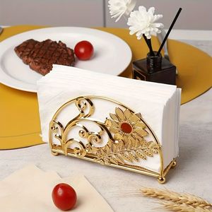 Porta Servilletas Metálico Clásico para Mesas de Restaurante Elegantes, Almacenamiento de Servilletas con Estilo, Accesorios Decorativos para Comedor, Organizador - Product Image 6