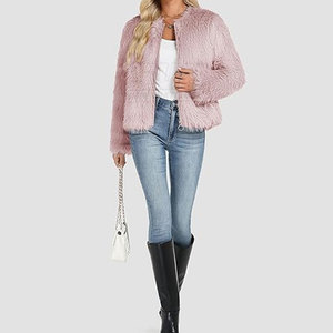 Veste en fausse fourrure tissée de haute qualité au design unique et personnalisé, respirante, écologique, prix abordable pour femmes - Product Image 5
