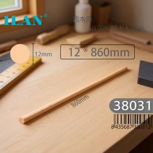 Bande de bois ronde Ilan 12 mm x 860 mm pour travaux manuels et projets de bricolage - Product Image 3