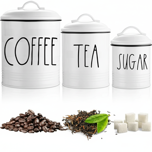 Canister Biscuit <b>Tea</b> Coffee and Sugar Storage With High Quality Canister <b>Set</b> Steel Kitchen Storage Stainless Steel - Product Image 1