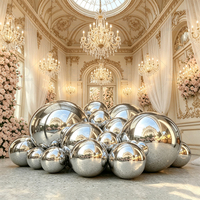 Grande boule miroir brillante réutilisable en PVC, ballon bulle gonflable géant pour la décoration de scène, mariage, festival, événement, toile de fond