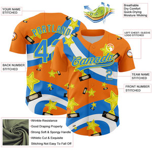 Custom Sublimated Baseball Jersey Unisex Short Sleeve Summer Breathable Polyester Team Name Number Print Adult Regular Fit - Product Image 5
