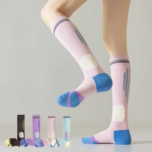 Wholesale Custom Women Professional Sports <b>Socks</b> <b>Running</b> Basketball Football Comfortable Mid Tube Knee High Compression <b>Socks</b> - Product Image 3