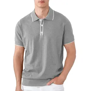Personalizado Printable Hot Selling Short Sleeve Mens Algodão Não Químico Anti Desvanecimento Mens Golf Polo T-shirt Para Uso Diário
