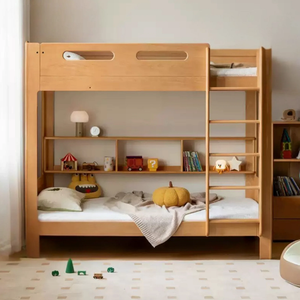 Meubles de chambre à coucher, cadre de lit en bois, lit superposé convertible pour enfants, lit double sur lit simple avec lit gigogne - Product Image 2