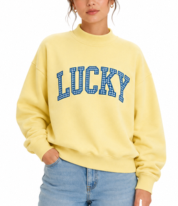 Sudadera con Capucha Larga y Holgada para Mujer, con Apliques de Letras Griegas, 100% Algodón, Transpirable, Ecológica, para Invierno - Product Image 4