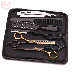 Professional Hair Styling Tools <b>Set</b> with Stainless Steel Scissors Comb Thinning Shears for <b>Barber</b> Salon Home Use - Product Image 1