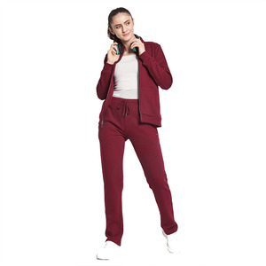 Conjuntos de Ropa Deportiva para Mujer, Estilo Deportivo, Pantalones Deportivos con Chaqueta de Forro Polar con Cuello Alto, Conjuntos Personalizados para Mujer - Product Image 2