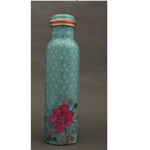 Botella de Cobre Puro con Diseño Impreso en el Exterior, Beneficios para la Salud, a Prueba de Fugas, Botellas de Cobre de 1000 ml para el Hogar, la Oficina, el Gimnasio y Viajes - Product Image 5