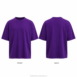 เสื้อยืดโอเวอร์ไซส์ผู้ชายแบบซักพิเศษ ขายส่งจำนวนมาก รับผลิตแบบ OEM ผ้าฝ้ายเปล่า พิมพ์โลโก้ตามสั่ง เสื้อผ้าลำลองแนวสตรีทแวร์ - Product Image 4