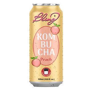 Bling Kombucha Mango Juice RTD Enlatado 320mL OEM ODM Etiqueta privada Bueno para la salud Precio de fabricación vietnamita barato - Product Image 3