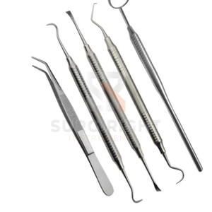 Dique de goma dental para aislamiento, tamaño personalizado, para adultos y jóvenes, con instrumento de acero inoxidable reutilizable, seguridad quirúrgica CE Clase I MOL - Product Image 6