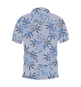 เสื้อโปโลผู้ชายพิมพ์ลายดอกไม้สีฟ้าอ่อนลำลองแขนสั้นแฟชั่นฤดูร้อน - Product Image 5