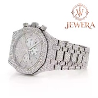 Montre en acier inoxydable de haute qualité Mossinate avec verre diamanté pour hommes et femmes, cadeau de luxe pour anniversaires, événements spéciaux et cadeaux d'entreprise