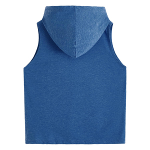 Camiseta sin mangas con capucha de calidad superior 100% algodón para mujer, transpirable, de secado rápido, teñida lisa, agradable al tacto. - Product Image 6