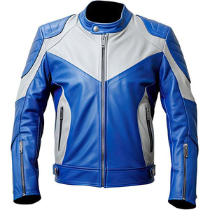 Veste de moto en cuir véritable en promotion, vêtements de sport personnalisés pour la course, équipement de moto de haute qualité, service OEM - Product Image 1
