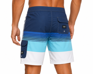 Shorts de Baño Personalizados para Hombre, con Rayas de Colores, de Secado Rápido, para Surf y Playa, con Bolsillo Tipo Cargo, Ligeros - Product Image 4