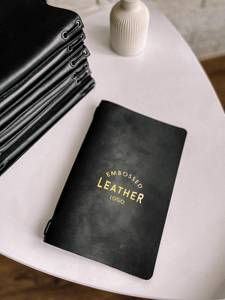 Factory Price Genuine Leather Menu <b>Holder</b> Restaurant Menu Cover Luxury Leather Menu Folder Custom SupplyLMC-0138 - Product Image 4
