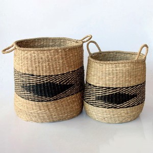 Home Decor and Organization Hand Woven Braided <b>Baskets</b> Atural Seagrass Storage <b>Basket</b> Made in Vietnam - Product Image 3