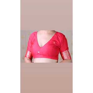 Sari de Seda Suave Rosa Banarasi Jaal Meenakari Zari Tejido, Ropa India y Pakistaní, Elite Weaves 650g - Product Image 1