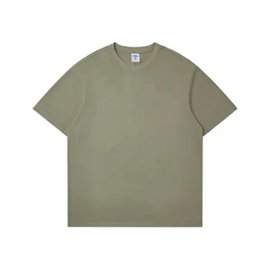 เสื้อยืดผู้ชายปักลายเพชร 100% ผ้าฝ้ายทอคุณภาพสูง สไตล์วินเทจ เนื้อผ้าหนา เป็นมิตรกับสิ่งแวดล้อม ทรงโอเวอร์ไซส์ รับสกรีนโลโก้ ราคาดีที่สุด - Product Image 1