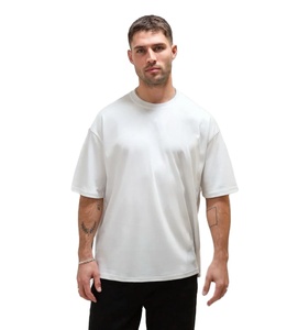 T-shirt à manches courtes oversize de qualité supérieure pour homme Vêtements de sport classiques avec coupe parfaite Hauts athlétiques tricotés décontractés - Product Image 1