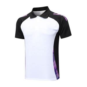 Chemise Homme Bleue à Manches Courtes en Tricot Coupe Droite Couleur Unie Col Montant 100% Coton Style Urbain Séchage Rapide Écologique - Product Image 4