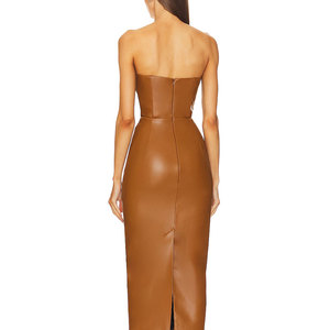 Elegant Style Sexy Leather Dress For Women Wear Glamour Nights And Romantic Passion High Quality Women Dress - Product Image 2