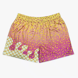 Men's Blue Solid High-Waisted Drawstring Closure Shorts <b>Waffle</b> <b>Cone</b> Design Casual Style Breathable Eco-Friendly Canvas Fabric - Product Image 4
