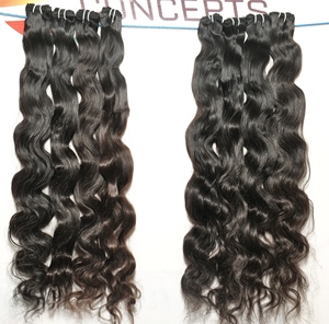 Cheveux humains indiens bruts 100% naturels, meilleure qualité, cheveux propres, fournisseurs en gros, extensions de cheveux humains Bodywave - Product Image 1