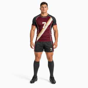 Uniforme de Rugby Sublimado Personalizado para Hombre y Jóvenes, Jersey y Pantalones Cortos Duraderos de Secado Rápido, Ropa Deportiva de Equipo, Fabricante OEM - Product Image 1