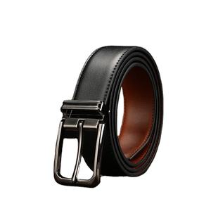 Haute qualité hommes peau de vache en cuir véritable ceinture populaire alliage boucle Logo personnalisé Style décontracté noir boucles ardillon personnalisé - Product Image 1
